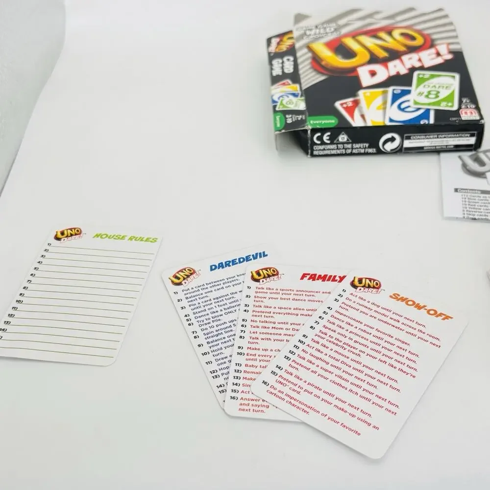 Mattel Games UNO Dare Card Game for Family Night New Open Box